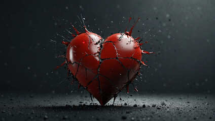 broken heart background  