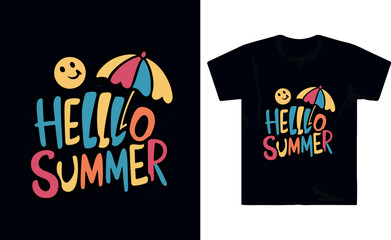 Hello summer T-shirt Design