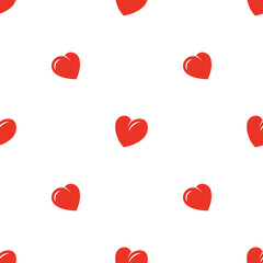 Seamless pattern with hearts for textile, fabric, wallpaper, wrapping - obrazy, fototapety, plakaty