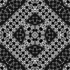 Kaleidoscopic seamless gray colors ornamental pattern background