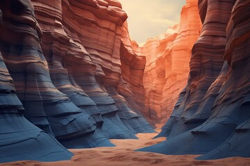 Ancient Canyon Rock Gradients: Natural Gradient Masterpiece - obrazy, fototapety, plakaty