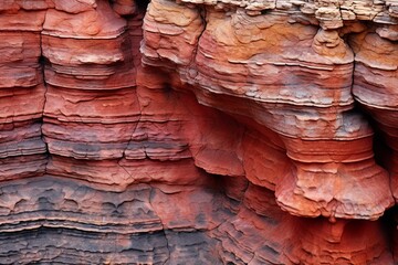 Dynamic Sedimentary Layers: Ancient Canyon Rock Gradients Capture Nature's History - obrazy, fototapety, plakaty