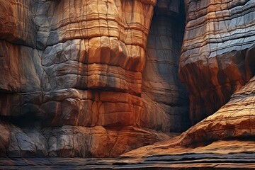 Ancient Canyon Rock Gradients: Majestic Striated Cliff Faces