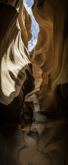 Vertical view of Antelope Canyon