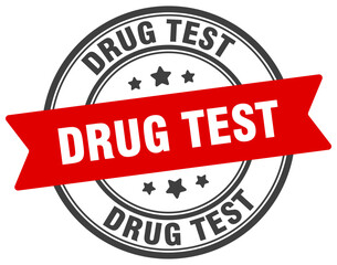 drug test stamp. drug test label on transparent background. round sign
