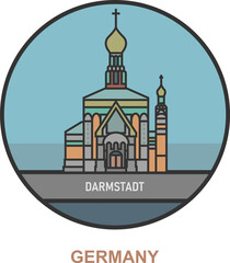 Darmstadt. Cities and towns in Germany