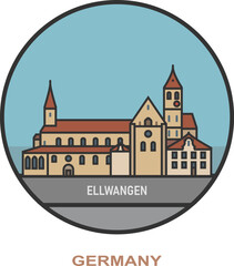 Ellwangen. Cities and towns in Germany