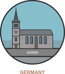Gehren. Cities and towns in Germany