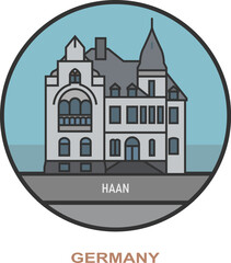 Haan. Cities and towns in Germany