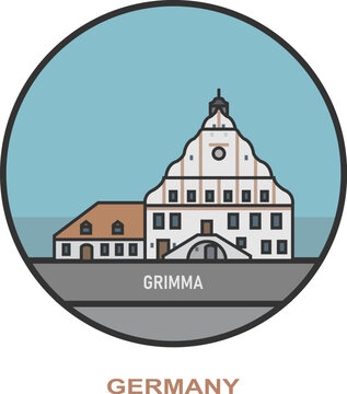 Grimma. Cities and towns in Germany