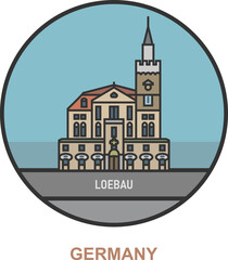 Loebau. Cities and towns in Germany