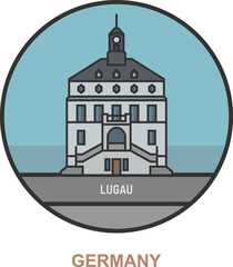 Lugau. Cities and towns in Germany