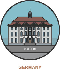 Malchin. Cities and towns in Germany