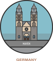 Mayen. Cities and towns in Germany