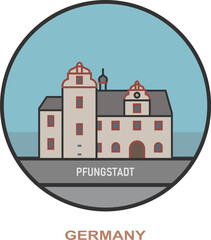 Pfungstadt. Cities and towns in Germany