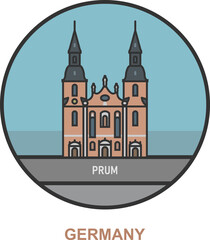 Prum. Cities and towns in Germany