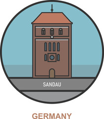 Sandau. Cities and towns in Germany