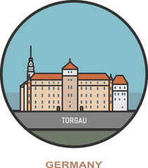Torgau. Cities and towns in Germany