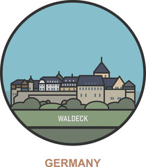 Waldeck. Cities and towns in Germany