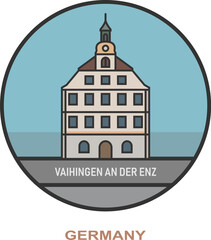 Vaihingen an der Enz. Cities and towns in Germany