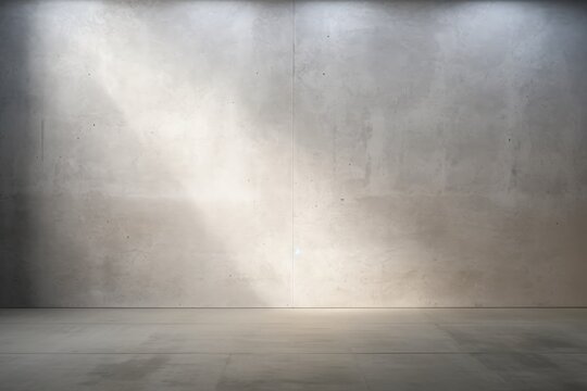 plain solid concrete wall and floor with sunlight and shadow. background template
