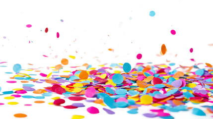 The Magic of Confetti On Transparent Background.