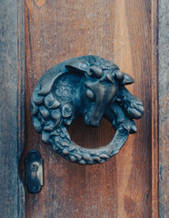 Creative metal door knocker with sheep or ram
