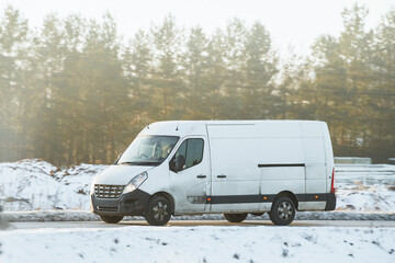 Express Shipping: Delivery Van on the Move for Fast Service.