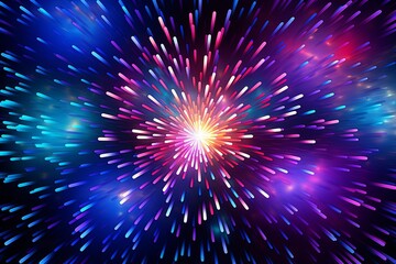 Dazzling Firework Gradient Explosions: Sparkling in the Night Sky