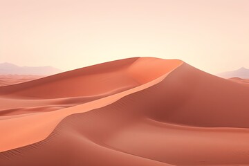 Fototapeta na wymiar Desert Sand Dune Gradients: Vast Vista Dreamscapes