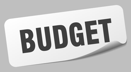 budget sticker. budget label