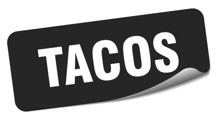 tacos sticker. tacos label