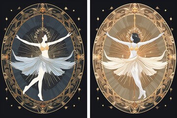 Ethereal Celestial Ballet Performance Posters: Enchanting Motifs