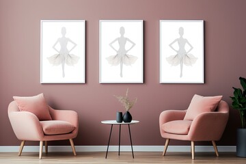 Ethereal Ballet Performance Posters: Minimalist Dancer Outlines in Graceful Motion