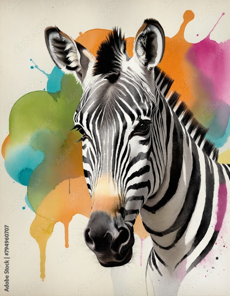 Wall mural a colorful celebration of wildlife: the fun and cute world of african animals