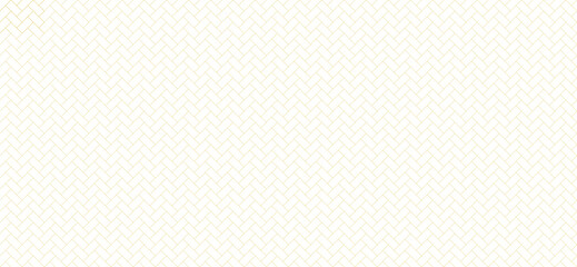 vector decorative geometric pattern background with yellow gold lines, interlaced bricks, no background - obrazy, fototapety, plakaty