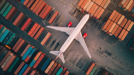 Logistics import export background and transport indus
