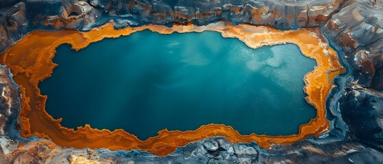 Aerial Perspective of Mining Ponds in Western Australia. Concept Aerial Photography, Mining Industry, Western Australia, Ponds, Landscape Views