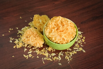 Tremella fuciformis, commonly known as snow fungus or silver ear fungus, is a species of edible fungus that belongs to the Tremellaceae family. It is prized in Chinese cuisine for its gelatinous textu