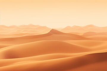 Fototapeta na wymiar Golden Desert Sand Gradients: Serene Backdrop of the Desert Plains.