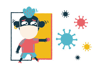 Man coming in coronavirus world