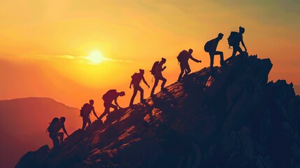 Fototapeta premium Business manager motivating team members for peak performance
