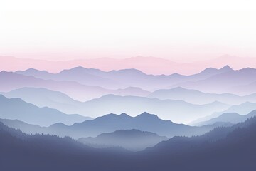 Misty Mountain Gradient Views: Soft Grey Mountain Gradients