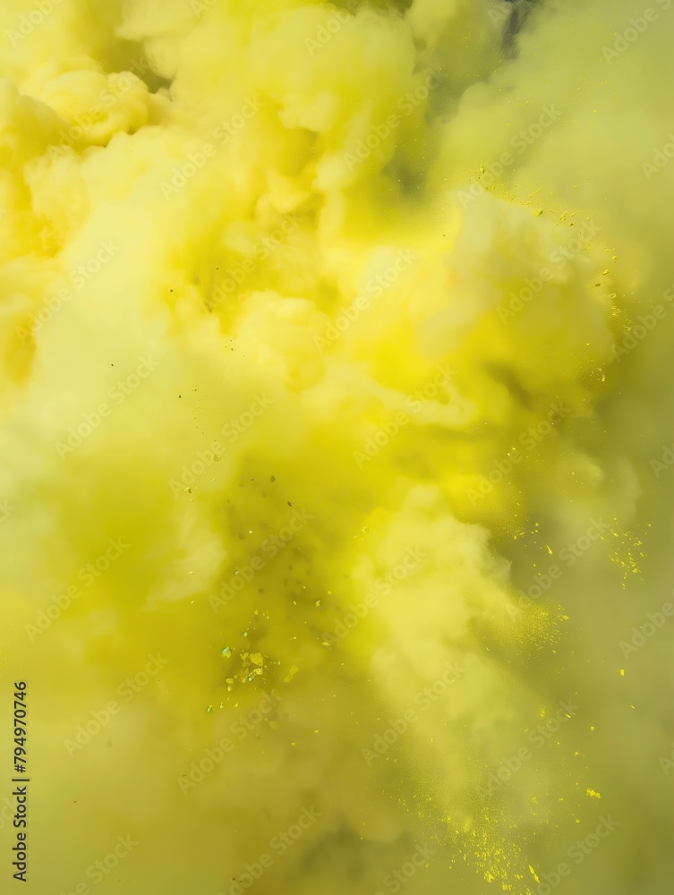 Wall mural yellow smoke