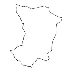 Dajabon Province map, administrative division of Dominican Republic. Vector illustration.