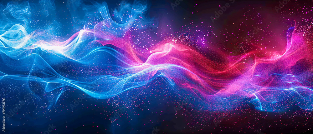 Wall mural exploring the cosmos: futuristic science and space in an abstract universe