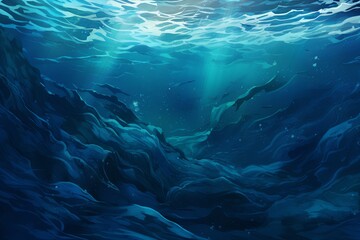 Fototapeta na wymiar Oceanic Deep Gradient Layers: Marine Depth Color Flow