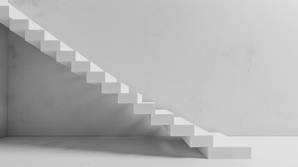 Fototapeta na wymiar Minimalist Aesthetic: Modern Staircase Design