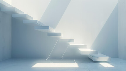 Obraz premium Minimalist Aesthetic: Modern Staircase Design