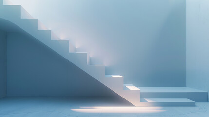 Obraz premium Minimalist Aesthetic: Modern Staircase Design
